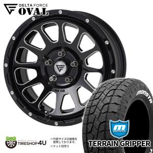 タイヤホイール4本セット DELTA FORCE OVAL 17x8.0J 5/127 +40 BSM MONSTA TERRAIN GRIPPER 265/70R17 115T ホワイトレター ジープ ラングラー JL JK｜tireshop4u