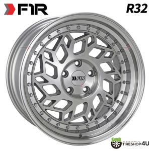 4本購入で送料無料 F1R R32 18x9.5J 5/114.3 +35 Machine Silver/Polish Lip 新品ホイール1本価格 【代引き不可】｜tireshop4u