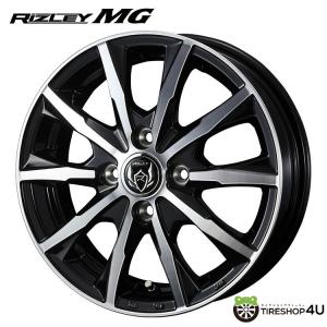 4本購入で送料無料 RIZLEY MG 16x6.0J 4/100 +40 BM/P ブラックメタリックポリッシュ 新品ホイール1本価格 【代引き不可】｜tireshop4u