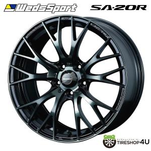 4本購入で Weds Sport SA-20R SA20R 18インチ 18x8.5J 5/114.3 +35 WBC ウォースブラッククリアー ホイール1本価格
