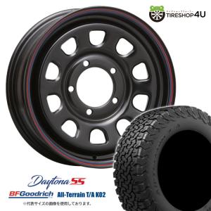 タイヤホイール4本セット DAYTONA SS 15x6.0J 5/139.7 +0 BLACK (red/blue line) BFGoodrich All-Terrain T/A KO2 215/75R15 LT 100/97S RWL｜tireshop4u