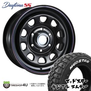 タイヤホイール4本セット DAYTONA SS 16x7.0J 6/139.7 +38 BLACK (red/blue line) MUDSTAR RADIAL M/T 215/70R16 100T WL｜tireshop4u