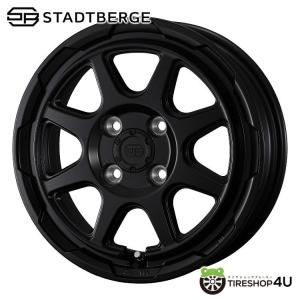 WEDS ADVENTURE STADTBERGE 14インチ 14x5.0 4/100+39 セミマットブラック 新品ホイール1本価格 【代引き不可】｜tireshop4u