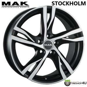 4本購入で送料無料 MAK STOCKHOLM 18x7.5J 5/108 +50 アイスブラック ボルボ XC40/XC60/C30/S40/V40 新品ホイール1本価格 【代引き不可】｜tireshop4u