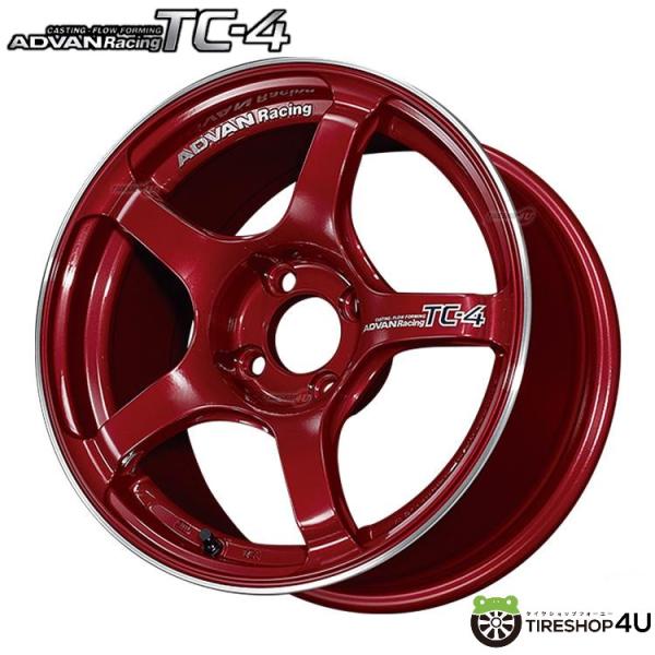 4本購入で送料無料 ADVAN Racing TC-4 17x6.5J 4/100 +40 CRR ...