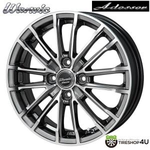 4本購入で送料無料 MONZA JAPAN Warwic ADESSER 16インチ 16x5.0J 4/100 +45 ハイパーブラック/ハーフミラーポリッシュ 新品ホイール1本価格 【代引き不可】｜tireshop4u