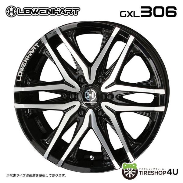 LOWENHART GXL306 20x8.5J 6/139.7 +20 グロスブラックxポリッシュ...