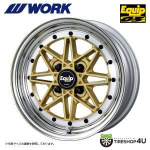 4本購入で送料無料 WORK EQUIP 03 14x10.0J 4/100 +10 A Disk (スタンダードリム) リムの深さ:95mm GLD ゴールド 1本価格 【代引き不可】｜tireshop4u