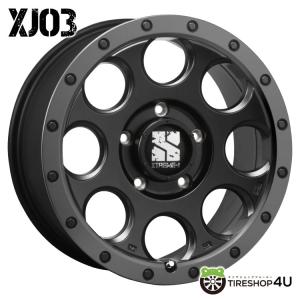 XTREME-J XJ03 18x8.0J 5/150 +50 FBK フラットブラックスモークフランジ 新品ホイール1本価格 【代引き不可】｜tireshop4u