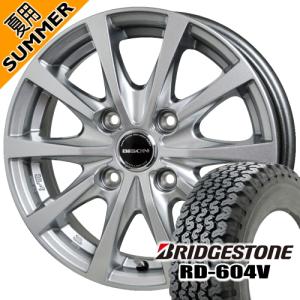 スズキ キャリィ ブリヂストン RD-604V 145/80R12 80/78 LT規格 夏タイヤ BISON BN-02 12×3.50B 4穴 4/100 12インチ｜tireshop78