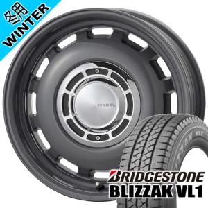 160系 プロボックス・サクシード ブリヂストン BLIZZAK VL1 165R14 6PR 冬タイヤ X BLOOD DIESEL 14×5.0J 4穴 4/100 14インチ｜tireshop78