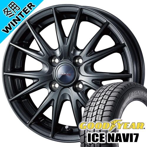 bB キューブ ノート グッドイヤー ICE NAVI7 185/70R14 冬タイヤ weds V...