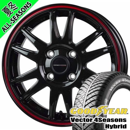 軽自動車 引っ張りタイヤ グッドイヤー Vector 4s Hybrid 165/50R15 オール...