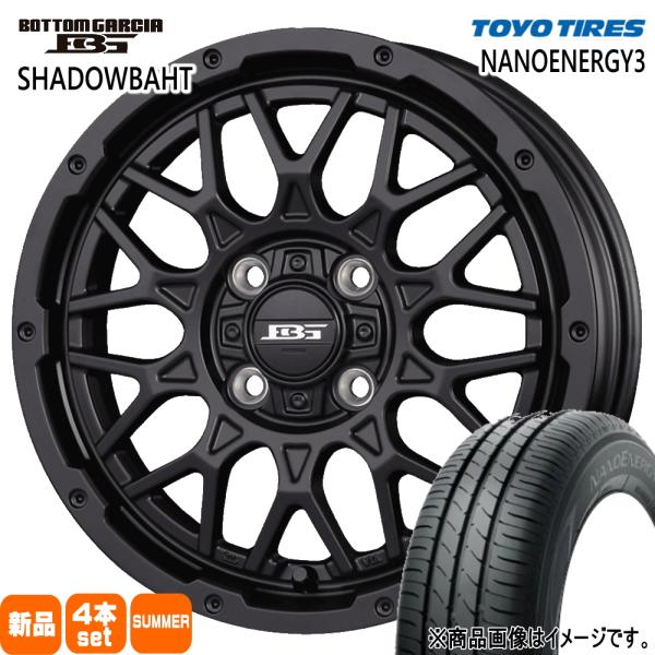 ライフ ミラ ラパン トーヨータイヤ ナノエナジー3 155/55R14 夏タイヤ BG SHADO...