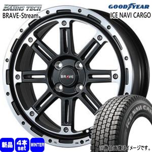 N VAN アトレー ハイゼットグッドイヤー ICE NAVI CARGO 145R12 6PR LT規格 冬タイヤ BahnsTech BRAVE-Stream 4.00B 4穴 4/100 12インチ｜tireshop78