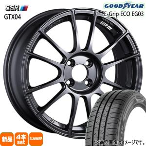 MAZDA2 K10アクア フィットクロスター 185/60R16 86H グッドイヤー EG03 夏用 サマータイヤ SSR GTX04