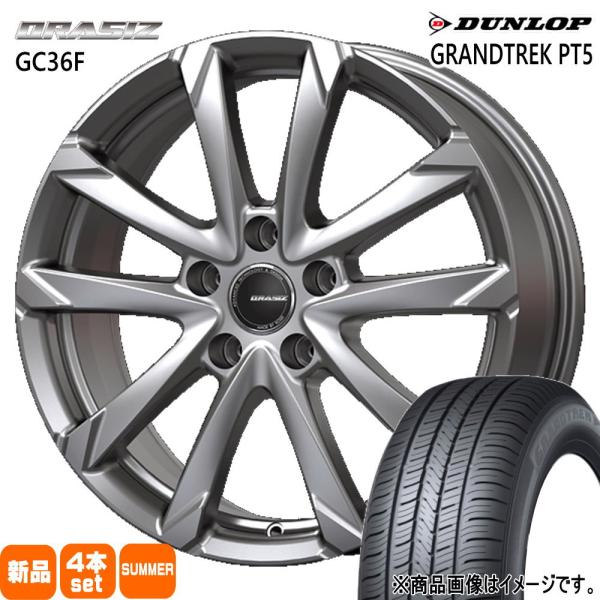 60系 プリウス  ダンロップ 215/50R18 92V GRANDTREK PT5 夏用 サマー...