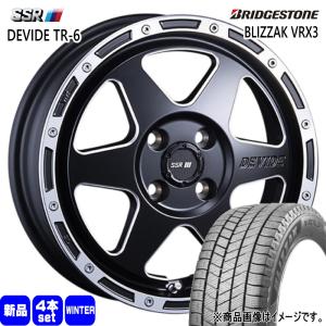 ゼスト AZワゴン パレット etc ブリヂストン BLIZZAK VRX3 165/55R14 冬タイヤ SSR DEVIDE TR-6 4.5J 4穴 4/100 14インチ｜tireshop78