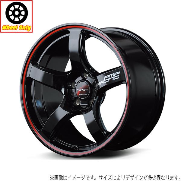 アルミホイール 4本 18インチ R50 ブラック/リムレッドライン 18x7.5J +50 5H1...