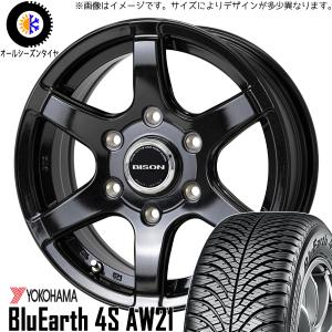 165/65R14 オールシーズンタイヤホイールセット ルーミー etc (YOKOHAMA BluEarth AW21 & BISON BN04 4穴 100)｜tireshop