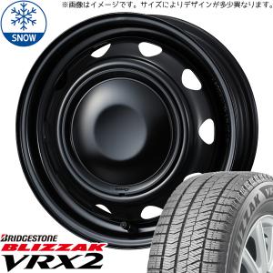 155/65R14 スタッドレスタイヤホイールセット サクラ etc (BRIDGESTONE VRX2 & neoCarrow 4穴 100)｜tireshop