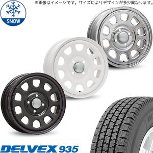 155/80R14 88/86 サクシード TOYO DELVEX 935 MLJ デイトナSS 14インチ 5.0J +42 4H100P スタッドレスタイヤ ホイールセット 4本｜tireshop