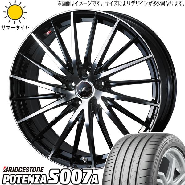 225/45R18 クラウン CX-3 BS ポテンザ S007A レオニス FR 18インチ 8....