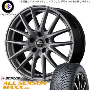 145/80R13 オールシーズンタイヤホイールセット NBOX etc (DUNLOP AS1 & SCHNEIDER SQ27 4穴 100)｜tireshop