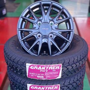 GRANDTREK サマータイヤ ホイール4本セット 145/80R12 4H100 ENKEI