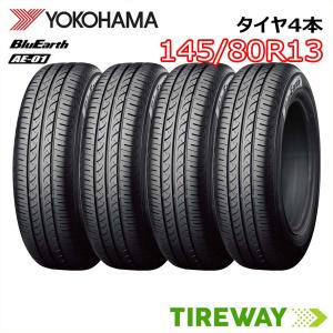 4本 サマータイヤ BluEarth ヨコハマ ブルーアース AE-01 145/80R13 75S