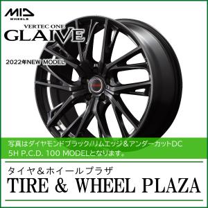 【乗用車用アルミホイール】18x8.0J 5H 114.3 +42 VERTEC ONE ヴァーテックワン GLAIVE ダイヤモンドブラック/リムエッジ&アンダーカットDC 18インチ｜tirewheelplaza