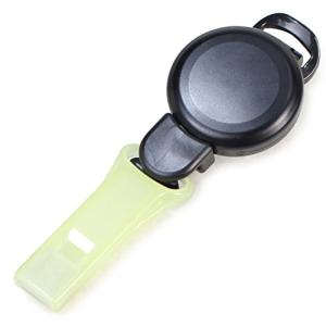 YCM ホイッスル リール クリップ付き 蓄光 グリーン CPR47L