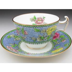 コウルドン 金彩薔薇絵 ダブルハンドル カップ＆ソーサー アンティーク