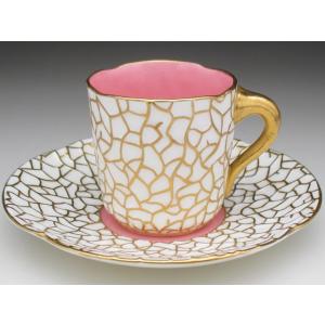 ノリタケ オールドノリタケ グリーン地金盛り花文 トリオ カップ