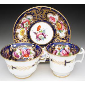 ノリタケ オールドノリタケ 金盛藍線帯華装飾紋蓋付 キャビネッカップ