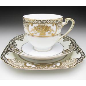 ノリタケ オールドノリタケ コバルト金盛り砂漠風景絵 カップ