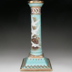 ノリタケ オールドノリタケ 夕焼湖畔風景絵 花瓶 27cm : アンティーク