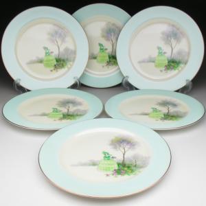 ノリタケ オールドノリタケ アールデコ デコレディプレート グリーン