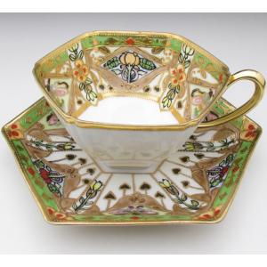 Noritake - オールドノリタケ 金彩盛上バラ文皿 メープルリーフ印 西洋食器 アンティーク ノリタケ 最終値下げ オールドノリタケ 金彩盛上バラ文皿