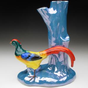 ノリタケ オールドノリタケ 夕焼湖畔風景絵 花瓶 27cm : アンティーク