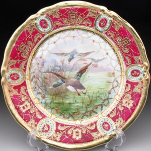 ノリタケ オールドノリタケ 金盛りジュール フライングスワン プレート