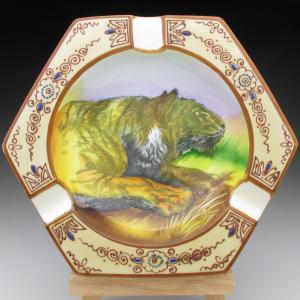 ノリタケ オールドノリタケ 盛り上げ鹿絵 プレート 22cm