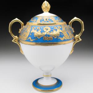 オールドノリタケ　鉢　ボウル　アンティーク ノリタケ オールドノリタケ 金盛りエナメルジュール湖畔風景絵 ボウル