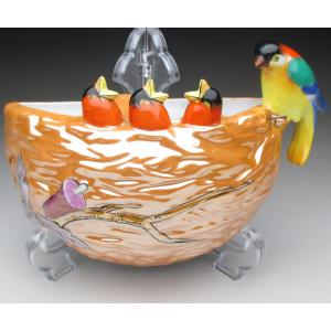 ノリタケ オールドノリタケ 黒猫フィギュア付 小物入れ パウダー