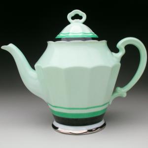 ノリタケ オールドノリタケ アールデコ グリーン地 コーヒーポット (b