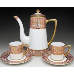 ノリタケ オールドノリタケ グリーン地金盛り カップ＆ソーサー （a