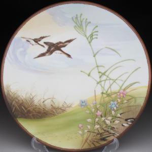 ノリタケ オールドノリタケ 林直三 犬絵 プレート 飾り皿 26cm