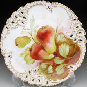 ノリタケ オールドノリタケ 林直三 犬絵 プレート 飾り皿 26cm