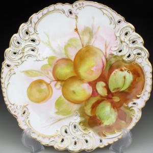 ノリタケ オールドノリタケ オレンジ色地金盛り花文 スクエアボウル