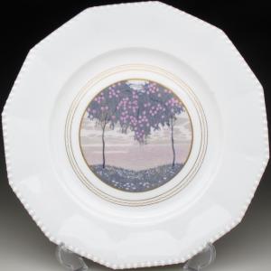 ニンフェンブルク 黒地花束絵 カップ＆ソーサー 6客セット